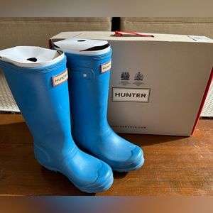 Hunter Big Kids US 2 / 3 Rain Boots Blue